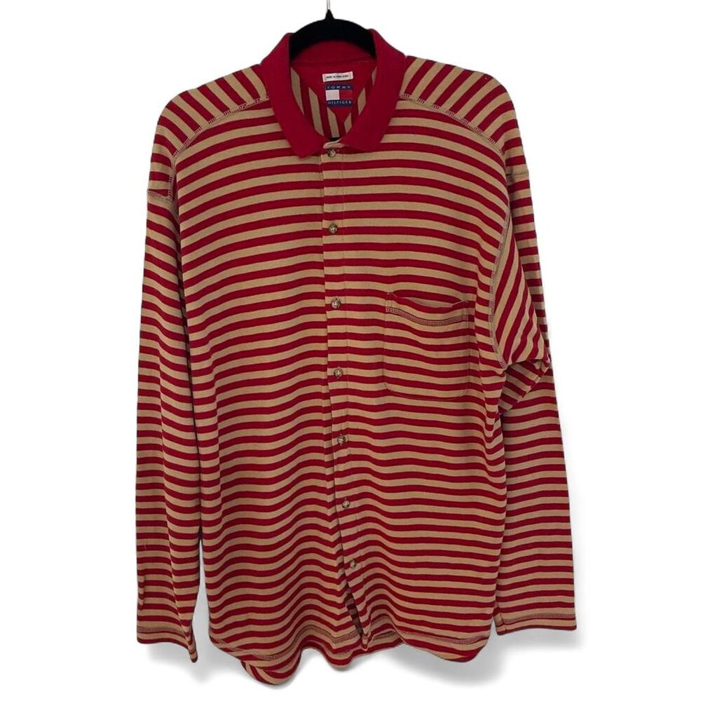 Vintage 90s Tommy Hilfiger Cotton Knit Button Up